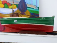 A SCRATCH BUILT MODEL BOAT THE MORAY LASS