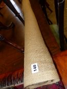 A ROLL OF HESSIAN CHAIR BASE FABRIC.