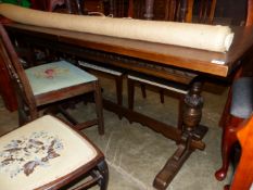 AN OAK REFECTORY TYPE TABLE