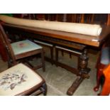 AN OAK REFECTORY TYPE TABLE