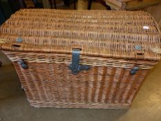 A LARGE WICKER HAMPER