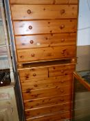 TWO PINE CHEST OF DRAWERS