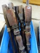 A QUANTITY OF VICTORIAN TABLE LEGS.