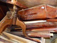 A QUANTITY OF 19th CENTURY FURNITURE PARTS FOR RESTORATION