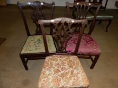 THREE GEORGIAN SIDE CHAIRS