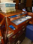 A LATE VICTORIAN WALNUT CASED CANTEEN OF SILVER PLATED CUTLERY