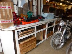 A 19th CENTURY LARGE PINE KITCHEN DRESSER