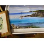 A JOHN HAYWOOD OIL PAINTINGS AND TWO PRINTS