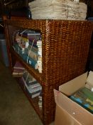 A RATTAN BOOKCASE