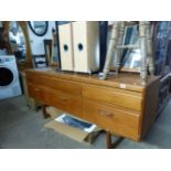 A WILLIAM LAWRENCE RETRO TEAK DRESSING TABLE