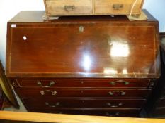 A GEORGE III MAHOGANY BUREAU