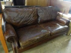 LEATHER TWO SEATER SOFA