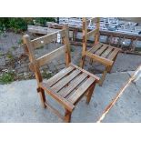 TWO TEAK GARDEN CHAIRS BY R.A. LISTER & CO. LTD