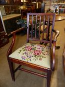 GEORGE III COUNTRY ELM ARMCHAIR