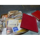 A LARGE QUANTITY OF STAMPS INC. LOOSE EXAMPLES, TWO ALBUMS, COVERS ETC.