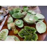 A COLLECTION OF CARLTON WARE LEAF AND FLOWER WARES