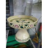 A CHINESE TRUMPET FOOTED SHALLOW BOWL DECORATED WITH PEACHES