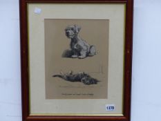 A COLLECTION OF FURNISHING PICTURES INCLUDING DOGS AFTER CECIL ALDIN. CATS EPHEMERA ETC. SIZES VARY