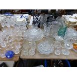 DRINKING GLASS, BOWLS, JUGS AND VASES