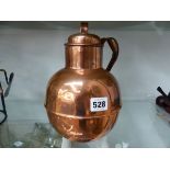 AN ARMY AND NAVY COPPER FLAGON AND COVER