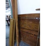 A LARGE EASTERN HARDWOOD CARVED DOUBLE BED