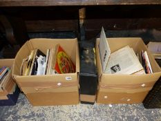 A LARGE QUANTITY OF RECORD ALBUMS AND SINGLES.