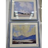 AFTER PAUL HENRY, TWO IRISH LANDSCAPE VIEWS, COLOUR PRINTS, 39 x 49cm