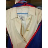 A BURBERRY LADYS WHITE FELT COAT