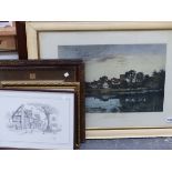 A LARGE AND VARIED COLLECTION OF FURNISHING PICTURES INCLUDING OIL PAINTINGS, WATERCOLOURS,