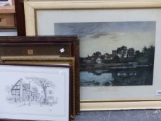 A LARGE AND VARIED COLLECTION OF FURNISHING PICTURES INCLUDING OIL PAINTINGS, WATERCOLOURS,