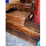TWO ANTIQUE PINE BOXES (2)