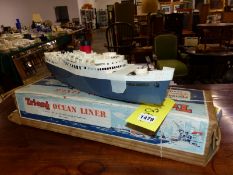 A TRI-ANG OCEAN LINER PRETORIA CASTLE POWERED BY A SPECIAL MARINE UNIT. SCALE MODEL.