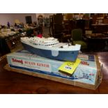 A TRI-ANG OCEAN LINER PRETORIA CASTLE POWERED BY A SPECIAL MARINE UNIT. SCALE MODEL.