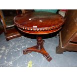 A BRIGHTS OF NETTLEBED VICTORIAN STYLE MAHOGANY OCCASIONAL TABLE