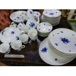 A ROSENTHAL BLUE AND WHITE DINNER SERVICE.