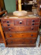 AN ANTIQUE MULTI DRAWER COLLECTORS CHEST. W 58 X D 45 X H62CMS.