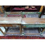 TWO ANTIQUE CHILD'S SCHOOL DESKS