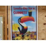 A 3D PLASTIC GUINNESS ADVERTISING SIGN, 67 x 47cms.