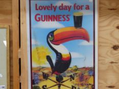 A 3D PLASTIC GUINNESS ADVERTISING SIGN, 67 x 47cms.