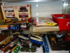 O GAUGE RAIL AND ROLLING STOCK, PLASTIC LOCOMOTIVES AND ROLLING STOCK, TOGETHER WITH RELATED TOYS