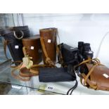 SIX PAIRS OF BINOCULARS TOGETHER WITH A BARSKA MONOCULAR