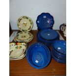 ADAMS TITIAN WARES TOGETHER WITH A DENBY BLUE STONEWARE PART DINNER SERVICE