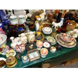 TWO PAIRS OF CHINESE VASES, MISCELLANEOUS CERAMICS, TO INCLUDE A DOULTON FLAMBE RABBIT AND