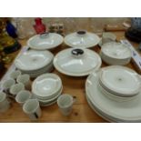 A DOULTON MORNING STAR PATTERN DINNER AND COFFEE SERVICE