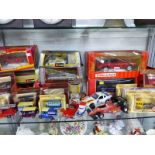 A COLLECTION OF BURAGO, LLEDO, MATCHBOX, CORGI AND OTHER DIE CAST TOYS