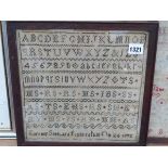 TWO EARLY 19TH CENTURY NEEDLEWORK ALPHABET SAMPLERS DATED 1821 AND 1832