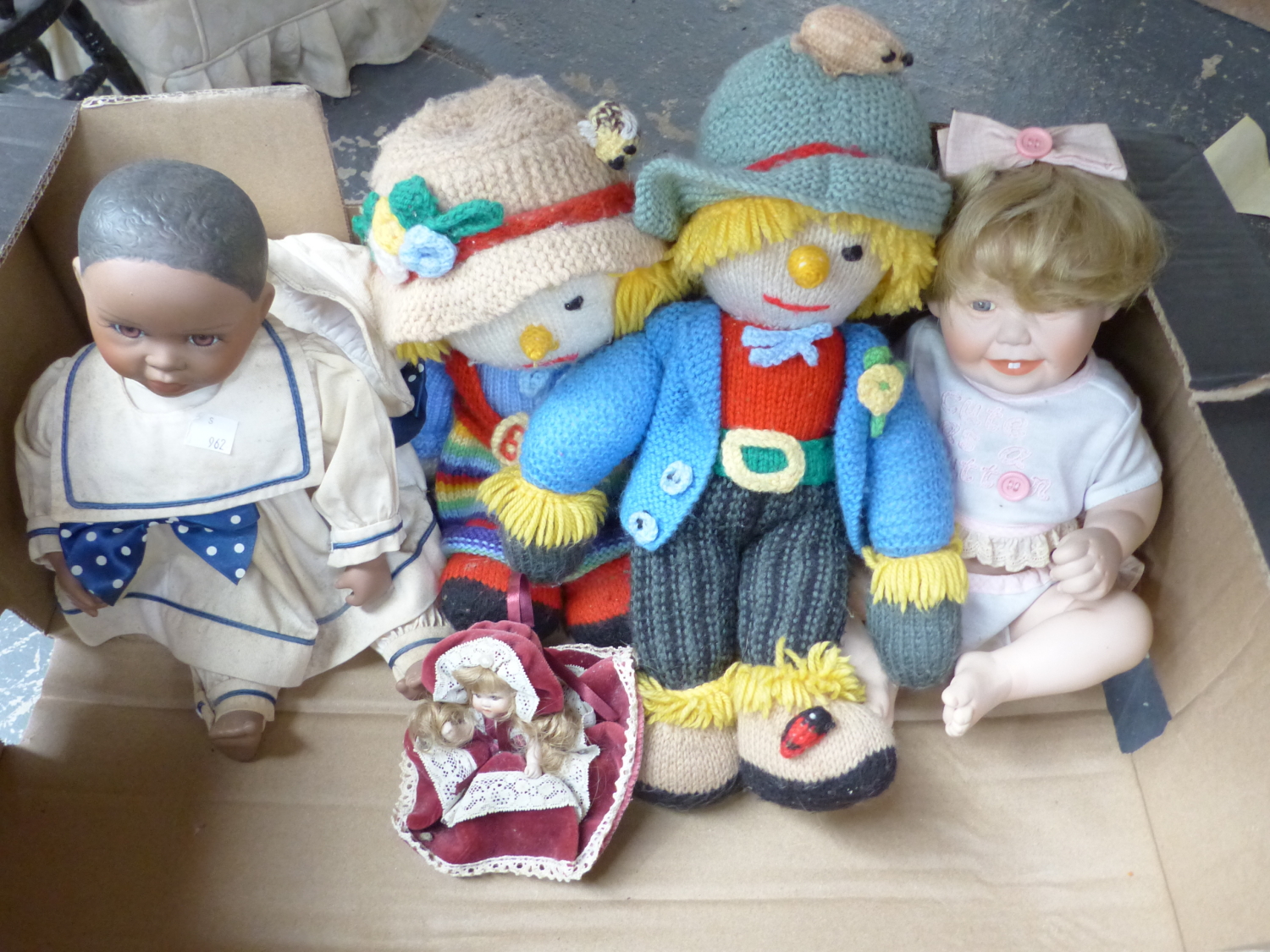 VINTAGE AND LATER COLLECTABLE DOLLS, TWO DOLLS CHAIRS AND TWO SMALL PRAM'S - Image 3 of 5