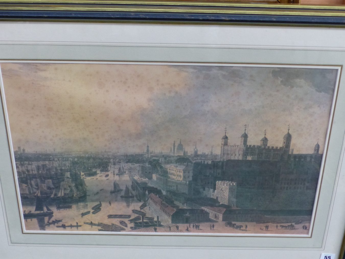 TWO COLOUR PRINTS OF VINTAGE LONDON VIEWS 37.5 x 60cms