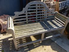 GOOD QUALITY TEAK GARDEN BENCH WIDTH 1650mm HEIGHT 1050mm