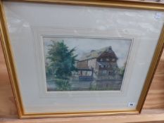 B.R TILBROOK (20th CENTURY SCHOOL). THE OLD MILL. SIGNED, WATERCOLOUR 23 x 32cms.